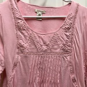 Sundance Pintuck Gather Cotton Boho Top